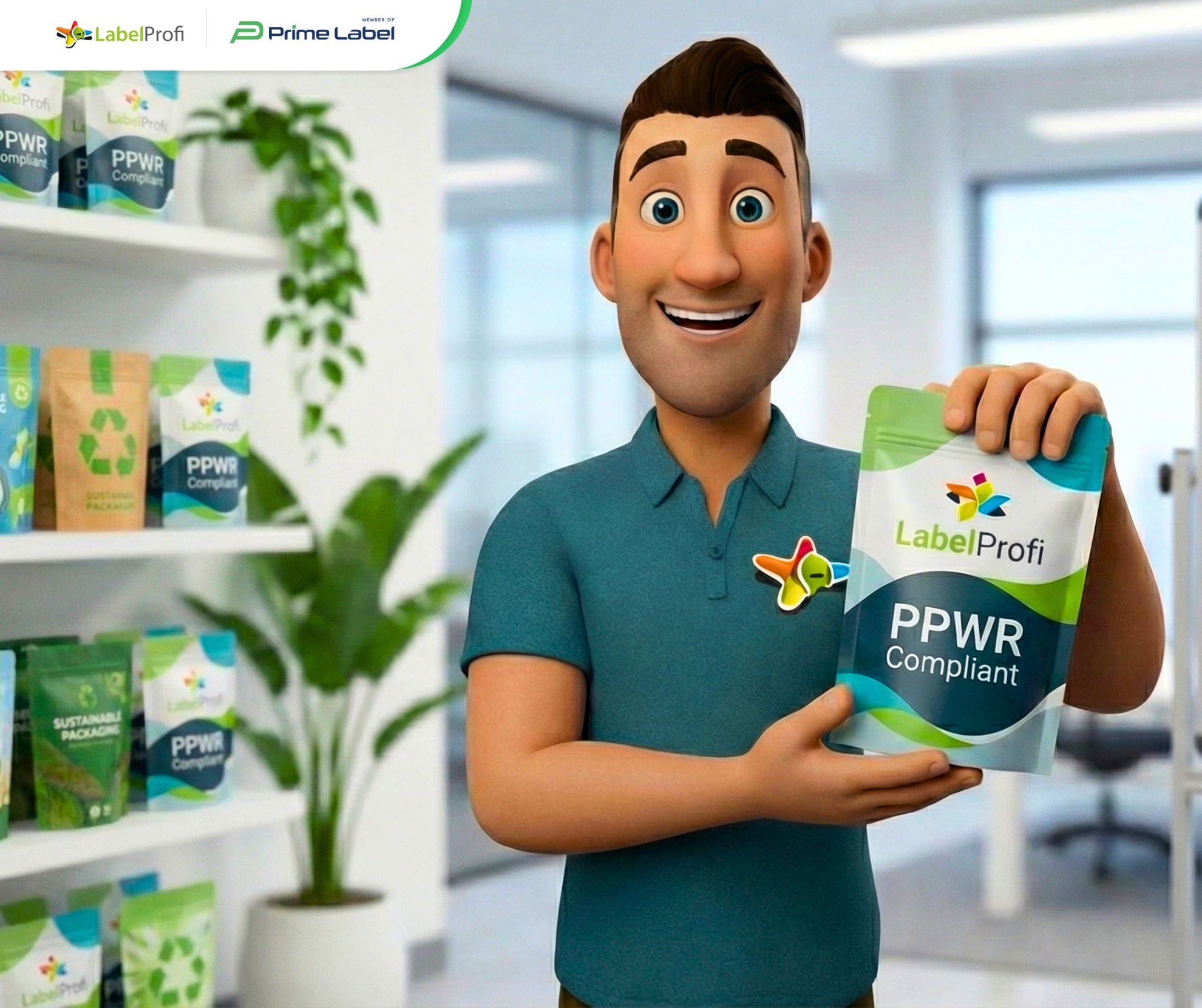 PPWR in uredba EU 2025/40: Strateški vodnik za skladne Stand-up pouche in etikete LabelProfi